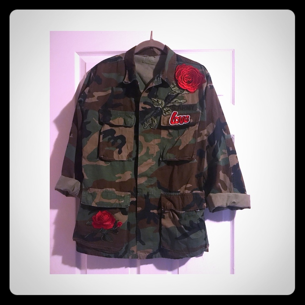Embellished Camo Jacket